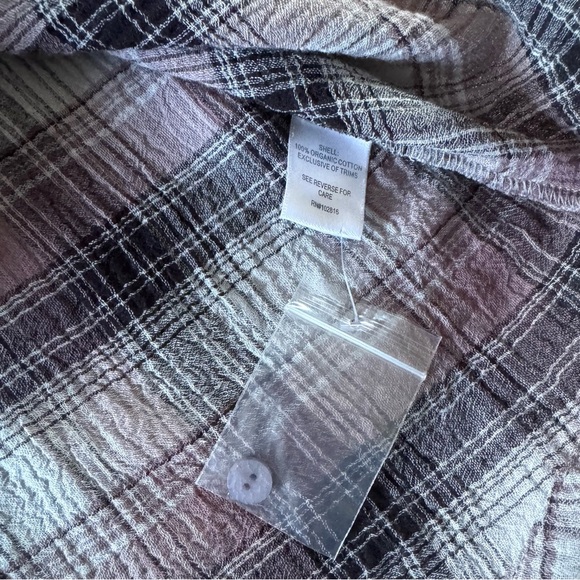 Garnet Hill Plaid Cotton Gauze Shirt Dress - size 8 - Picture 10 of 10